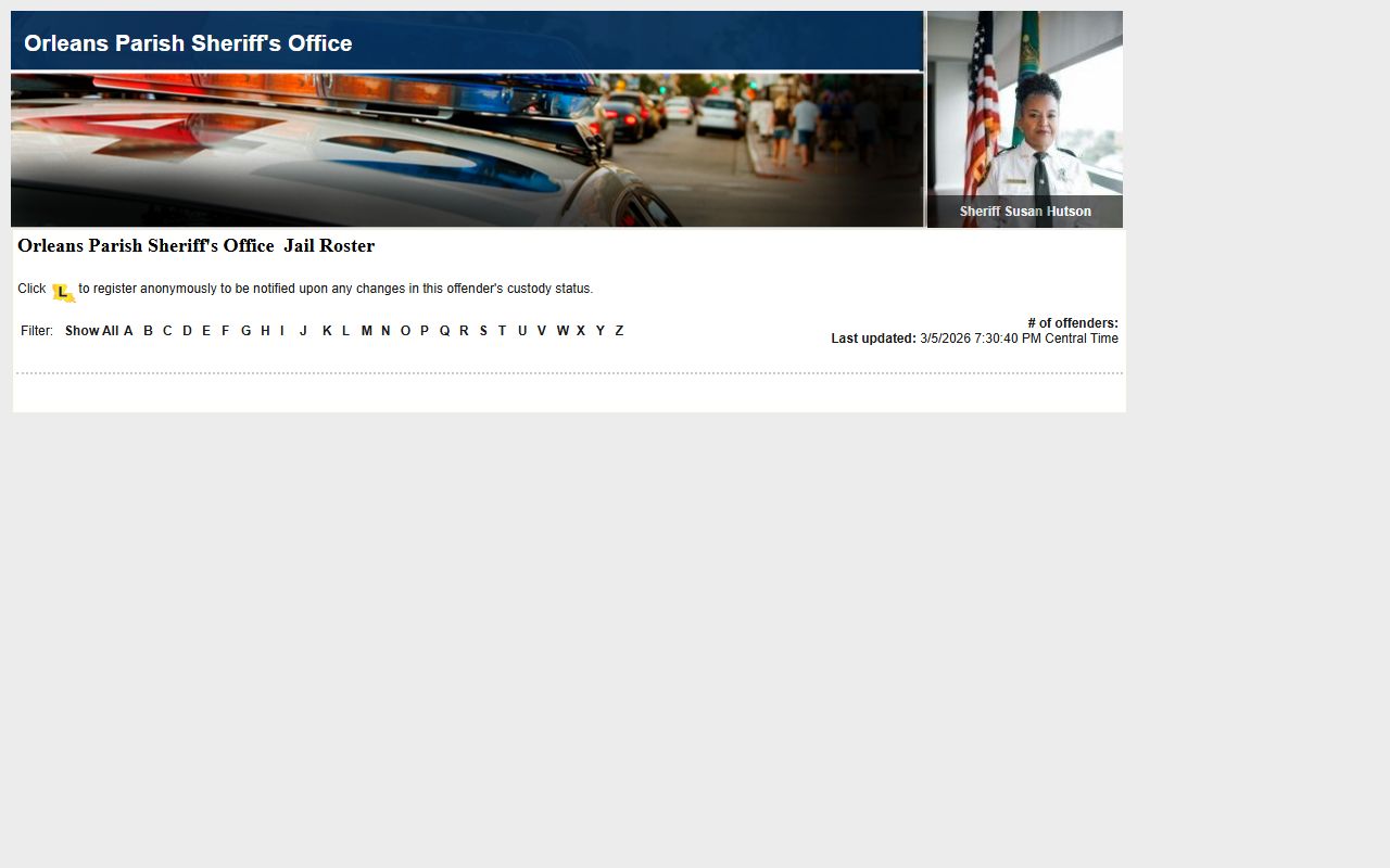 New Orleans 72 hour booking LAVNS portal