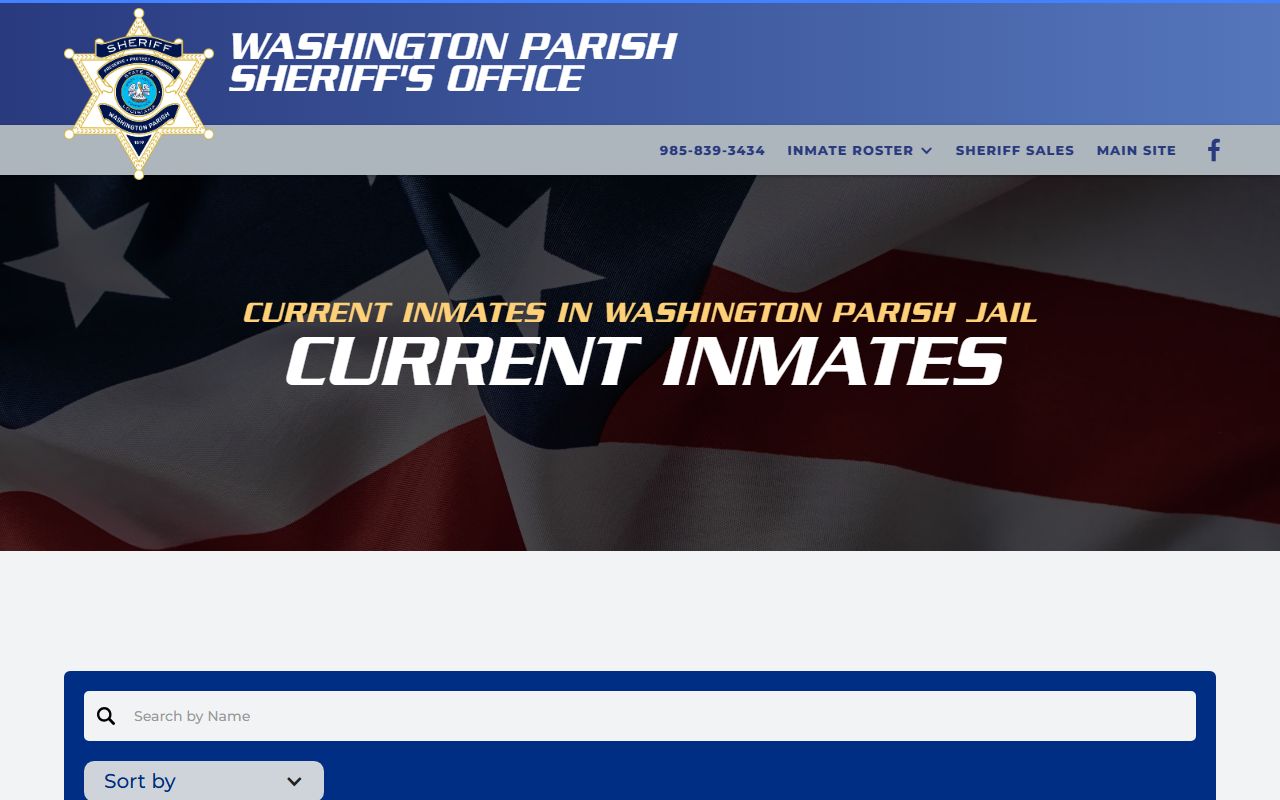 Washington Parish current inmates roster for recent 72 hour bookings